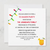 Invitation Joyeux Père Noël Noël en Juillet Fête d'été   (Dos)