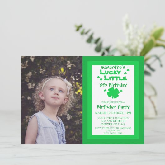 Invitation Joyeux petit anniversaire (Debout devant)