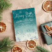 Invitation Joyeux petit Baby shower de flocons de neige