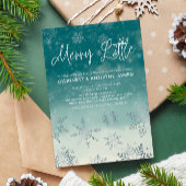 Invitation Joyeux petit Baby shower de flocons de neige