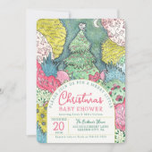 Invitation Joyeux petit Baby shower de Noël (Devant)