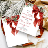 Invitation Joyeux petit Baby shower de Noël