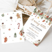 Invitation Joyeux petit Baby shower de Noël