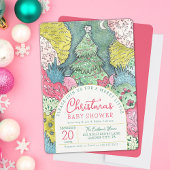 Invitation Joyeux petit Baby shower de Noël