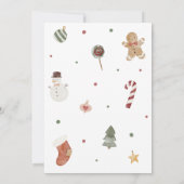 Invitation Joyeux petit Baby shower de Noël (Dos)