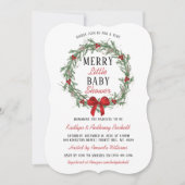 Invitation Joyeux petit Baby shower de Noël (Devant)