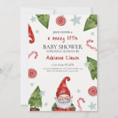 Invitation Joyeux petit Baby shower de Noël (Devant)
