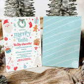 Invitation Joyeux Petit Baby shower De Noël Rouge Et Bleu