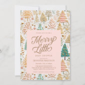 Invitation Joyeux petit Baby shower fille (Devant)