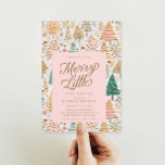 Invitation Joyeux petit Baby shower fille<br><div class="desc">Une élégante Winter Girl Baby Shower Invitations fera une déclaration chic et pétillante. Avec une touche de charme et de glamour festif,  ces invitations remuent l'esprit de Noël et l'excitation pour votre nouvelle arrivée. Objets correspondants dans notre magasin Cava Party Designs.</div>