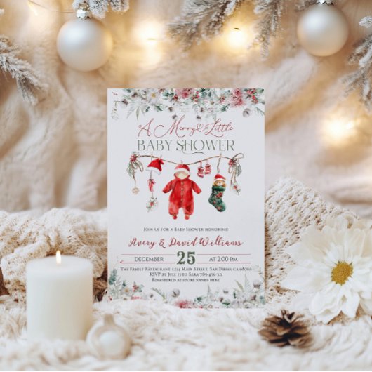 Invitation Joyeux petit Baby shower Neutre