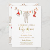 Invitation Joyeux petit Baby shower neutre pour les femmes (Devant / Derrière)