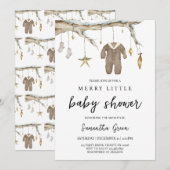 Invitation Joyeux petit Baby shower neutre pour les femmes (Devant / Derrière)