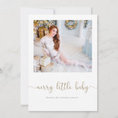 Invitation Joyeux petit Baby shower ornement de Noël (Dos)