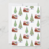 Invitation Joyeux petit Baby shower Vintage traîneau (Dos)