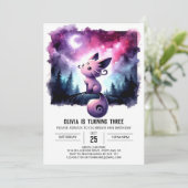 Invitation Joyeux petit chat anniversaire (Debout devant)