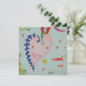 Invitation Joyeux petit coeur (Debout devant)