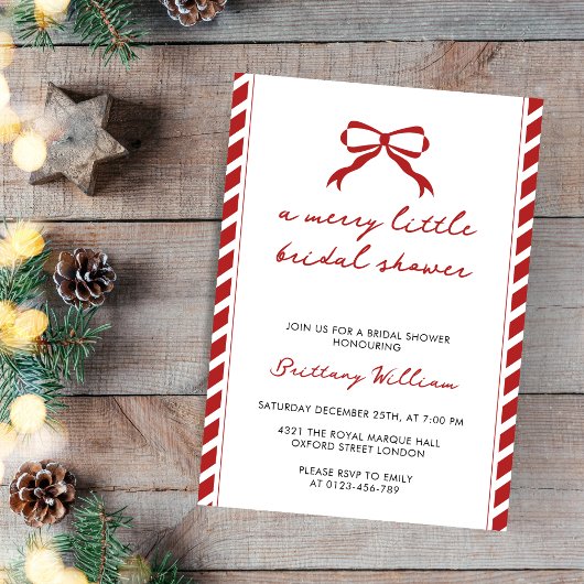 Invitation Joyeux Petit Élégant Fête des mariées de boîte de 