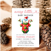 Invitation Joyeux petit Noël Baby shower Père Noël