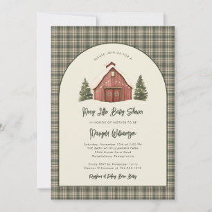 Invitation Joyeux petit Noël Rustique Baby Shower