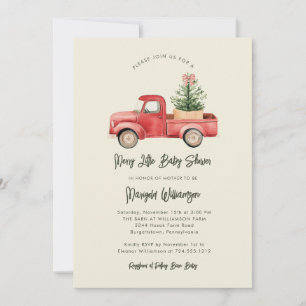 Invitation Joyeux petit Noël Rustique Baby shower Invitat