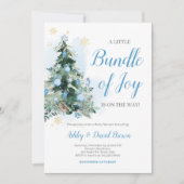 Invitation Joyeux petit paquet de Baby shower de joie (Devant)