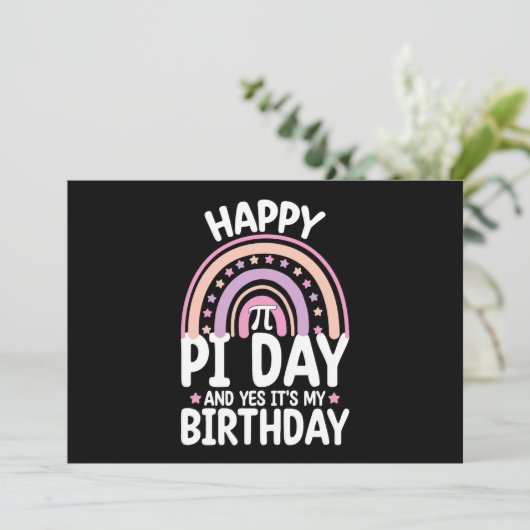 Invitation Joyeux Pi Day Et oui c'est mon Anniversaire Math R (Debout devant)