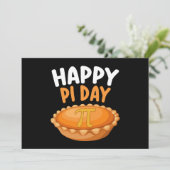 Invitation Joyeux Pi Day Pie Mathématiques Math arc-en-ciel (Debout devant)