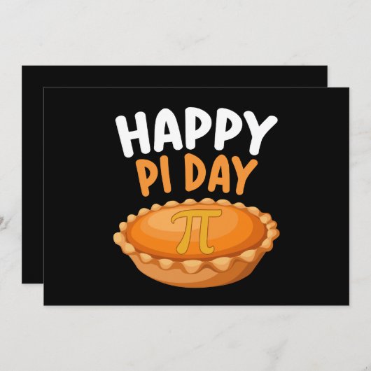 Invitation Joyeux Pi Day Pie Mathématiques Math arc-en-ciel (Devant / Derrière)
