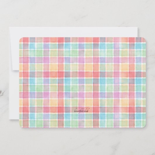 Invitation Joyeux Plaid (Dos)