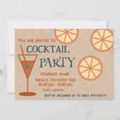 Invitation Joyeux plaisir cool en carton cocktail société (Devant)