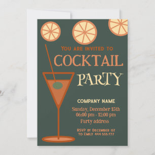Invitation Joyeux plaisir cool Noël cockparty entreprise