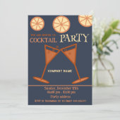 Invitation Joyeux plaisir cool Noël cockparty entreprise (Debout devant)