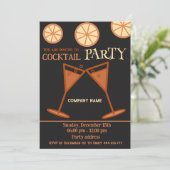 Invitation Joyeux plaisir cool Noël cockparty entreprise (Debout devant)