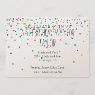 Invitation Joyeux point Confetti