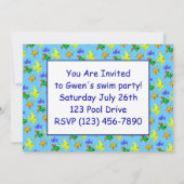 Invitation Joyeux poisson (Dos)