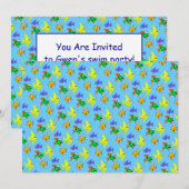 Invitation Joyeux poisson (Devant / Derrière)