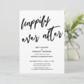 Invitation Joyeux Pour Toujours Écriture Mariage Réception (Debout devant)