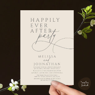 Invitation Joyeux Pour Toujours Mariage Moderne Élégant En