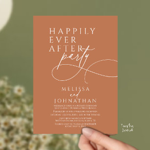Invitation Joyeux Pour Toujours Mariage Moderne Élégant En