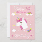 Invitation Joyeux premier anniversaire (Devant)