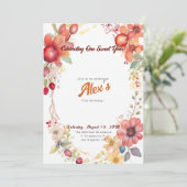 Invitation Joyeux premier anniversaire ! 1er anniversaire (Debout devant)