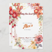 Invitation Joyeux premier anniversaire ! 1er anniversaire (Devant / Derrière)