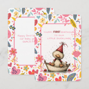 Invitation Joyeux Premier Anniversaire Notre Petit Caneton