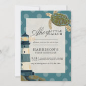 Invitation Joyeux Premier Anniversaire Petit Marin (Devant)