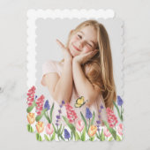 Invitation Joyeux Printemps photo fête d'anniversaire (Devant / Derrière)