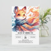 Invitation Joyeux Renard numérique Anniversaire (Debout devant)