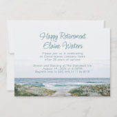 Invitation Joyeux Retraite Party Boardwalk Ocean (Devant)