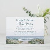 Invitation Joyeux Retraite Party Boardwalk Ocean (Debout devant)