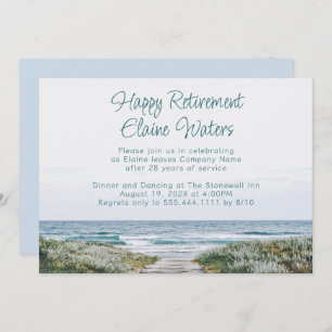 Invitation Joyeux Retraite Party Boardwalk Ocean